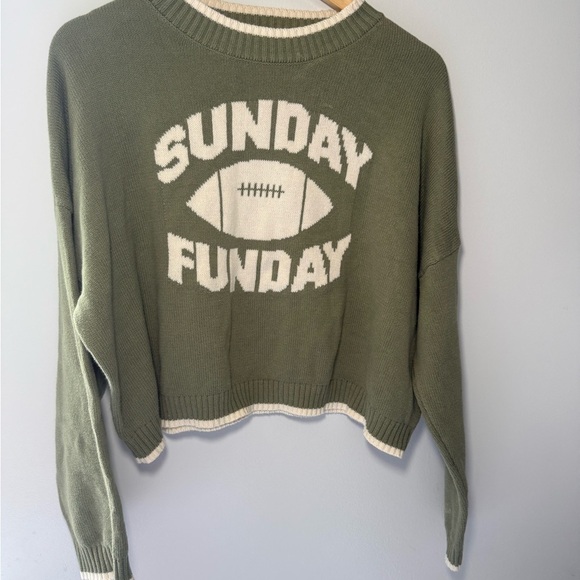 Jessica Simpson Football Sunday Funday Crew Neck Sweater with Sporty Flair - Picture 2 of 10